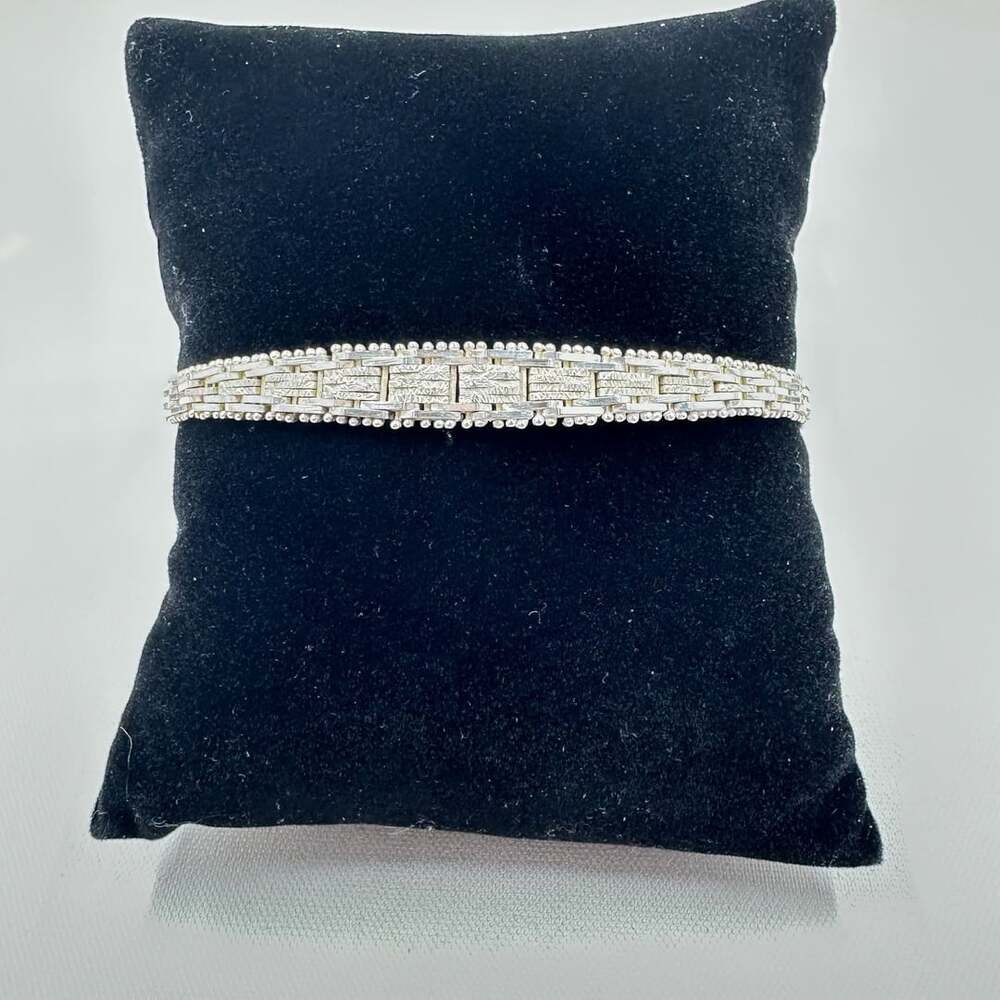 Italy 925 Sterling Silver Link Bracelet Size 7.5